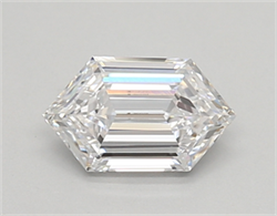 Picture of Lab Created Diamond 0.64 Carats, LONG HEXAGON with  Cut, D Color, vvs1 Clarity and Certified by IGI