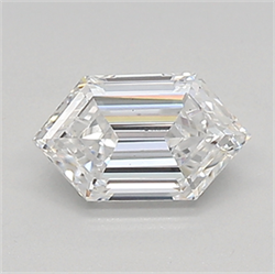 Picture of Lab Created Diamond 0.62 Carats, LONG HEXAGON with  Cut, D Color, vs1 Clarity and Certified by IGI