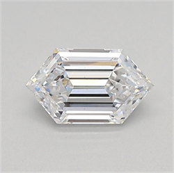 Picture of Lab Created Diamond 0.61 Carats, LONG HEXAGON with  Cut, D Color, vs1 Clarity and Certified by IGI