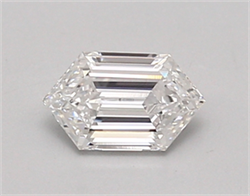 Picture of Lab Created Diamond 0.59 Carats, LONG HEXAGON with  Cut, D Color, vvs2 Clarity and Certified by IGI