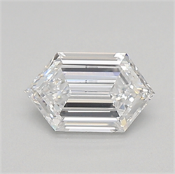 Picture of Lab Created Diamond 0.56 Carats, LONG HEXAGON with  Cut, D Color, vs1 Clarity and Certified by IGI