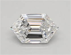 Picture of Lab Created Diamond 0.55 Carats, LONG HEXAGON with  Cut, D Color, vs1 Clarity and Certified by IGI