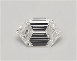 Picture of Lab Created Diamond 0.51 Carats, LONG HEXAGON with  Cut, D Color, vs1 Clarity and Certified by IGI