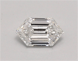 Picture of Lab Created Diamond 0.50 Carats, LONG HEXAGON with  Cut, D Color, vs1 Clarity and Certified by IGI