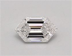 Picture of Lab Created Diamond 0.48 Carats, LONG HEXAGON with  Cut, D Color, vvs2 Clarity and Certified by IGI