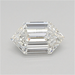 Picture of Lab Created Diamond 0.46 Carats, LONG HEXAGON with  Cut, E Color, vs1 Clarity and Certified by IGI