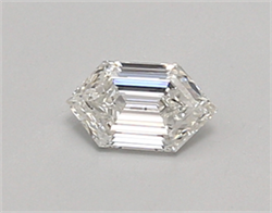 Picture of Lab Created Diamond 0.33 Carats, LONG HEXAGON with  Cut, F Color, vs1 Clarity and Certified by IGI