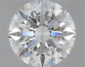 Picture of 3.01 Carats, Round with Excellent Cut, G Color, SI2 Clarity and Certified by GIA