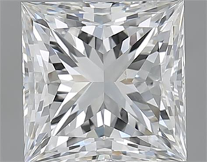 Picture of 2.01 Carats, Princess F Color, SI2 Clarity and Certified by GIA