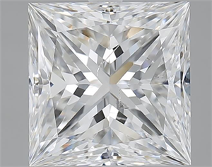 Picture of 3.01 Carats, Princess F Color, SI2 Clarity and Certified by GIA