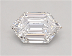 Picture of Lab Created Diamond 0.70 Carats, LONG HEXAGON with  Cut, D Color, vs1 Clarity and Certified by IGI