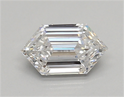 Picture of Lab Created Diamond 0.54 Carats, LONG HEXAGON with  Cut, D Color, vs1 Clarity and Certified by IGI