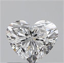 0.50 Carats, Heart E Color, VVS2 Clarity and Certified by GIA