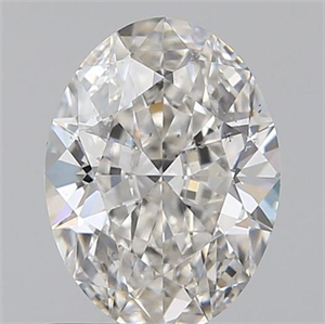 Picture of 0.80 Carats, Oval H Color, SI2 Clarity and Certified by GIA