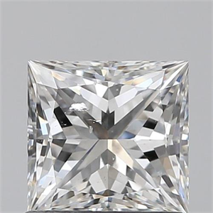 Picture of 0.90 Carats, Princess F Color, SI2 Clarity and Certified by GIA