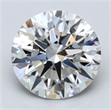 Lab Created Diamond 3.26 Carats, Round with Excellent Cut, F Color, VS1 Clarity and Certified by GIA