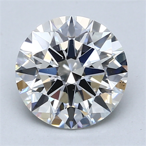 Picture of Lab Created Diamond 1.85 Carats, Round with Ideal Cut, F Color, VS1 Clarity and Certified by IGI