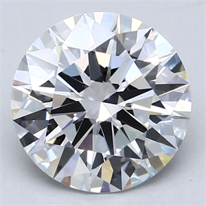 Picture of Lab Created Diamond 3.05 Carats, Round with Ideal Cut, D Color, VS1 Clarity and Certified by IGI