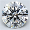 Lab Created Diamond 5.08 Carats, Round with Ideal Cut, D Color, VS1 Clarity and Certified by IGI