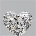 0.50 Carats, Heart H Color, SI1 Clarity and Certified by GIA