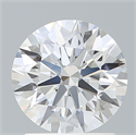 Lab Created Diamond 1.67 Carats, Round with Ideal Cut, D Color, VVS2 Clarity and Certified by IGI