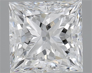 Picture of 3.01 Carats, Princess D Color, SI1 Clarity and Certified by GIA