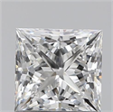 0.92 Carats, Princess E Color, SI1 Clarity and Certified by GIA