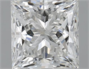 1.70 Carats, Princess H Color, SI2 Clarity and Certified by GIA