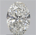 0.80 Carats, Oval H Color, VVS1 Clarity and Certified by GIA