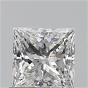 0.61 Carats, Princess F Color, VVS1 Clarity and Certified by GIA