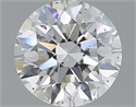 1.50 Carats, Round with Excellent Cut, D Color, SI1 Clarity and Certified by GIA