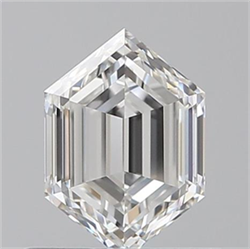 Picture of 0.51 Carats, L HEXAGONAL G Color, VS2 Clarity and Certified by GIA
