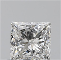 0.50 Carats, Princess G Color, SI2 Clarity and Certified by GIA