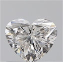 0.51 Carats, Heart I Color, VVS2 Clarity and Certified by GIA