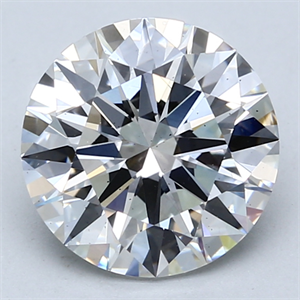 Picture of Lab Created Diamond 3.00 Carats, Round with Ideal Cut, E Color, SI1 Clarity and Certified by IGI
