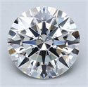 Lab Created Diamond 2.36 Carats, Round with Ideal Cut, E Color, VS1 Clarity and Certified by IGI
