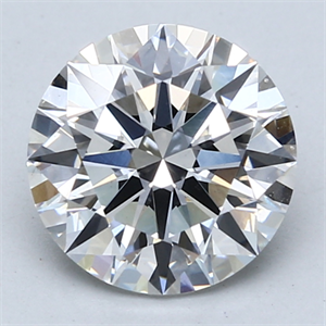 Picture of Lab Created Diamond 2.36 Carats, Round with Ideal Cut, E Color, VS1 Clarity and Certified by IGI