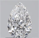 0.50 quilates, De pera , Color D, claridad VVS2 y certificado por GIA