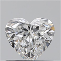 0.51 Carats, Heart F Color, VS1 Clarity and Certified by GIA