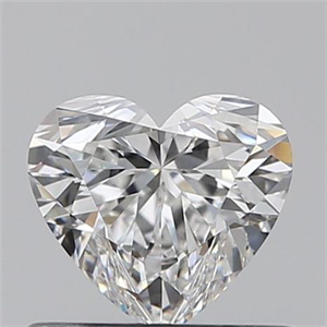 Picture of 0.51 Carats, Heart F Color, VS1 Clarity and Certified by GIA
