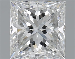 Picture of 1.50 Carats, Princess G Color, SI1 Clarity and Certified by GIA