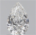 0.70 Carats, Pear F Color, I1 Clarity and Certified by GIA