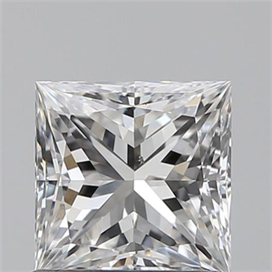 Picture of 0.90 Carats, Princess F Color, SI1 Clarity and Certified by GIA