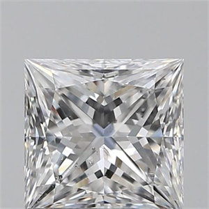 Picture of 0.90 Carats, Princess E Color, SI1 Clarity and Certified by GIA