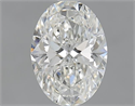 1.00 quilates, Ovalado , Color H, claridad SI2 y certificado por GIA
