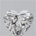 0.51 Carats, Heart E Color, SI1 Clarity and Certified by GIA