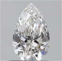 0.50 quilates, De pera , Color E, claridad IF y certificado por GIA