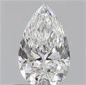 0.60 quilates, De pera , Color F, claridad SI1 y certificado por GIA