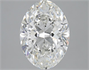 3.51 quilates, Ovalado , Color H, claridad SI1 y certificado por GIA