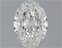 1.00 Carats, Oval H Color, SI2 Clarity and Certified by GIA